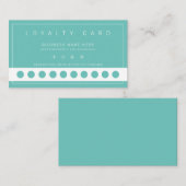 ミニマルシンプルリストパンチスタイル報酬プログラムロイヤルティ ロイヤリティカード (正面/裏面)