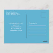 ミニマルシンプルリストパーティーモダン招待状 ポストカード (裏面)