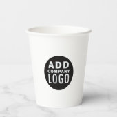 ミニマルシンプルリストビジネスロゴプロフェッショナル 紙コップ (裏面)