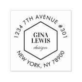 ミニマルシンプルリストビジネス差出人住所スタンプ セルフインキングスタンプ (デザイン)