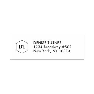 ミニマルシンプルリストビジネス差出人住所スタンプ セルフインキングスタンプ