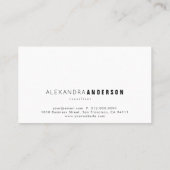 ミニマルシンプルリストピンクプロフェッショナル名刺 名刺 (裏面)