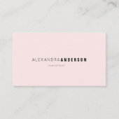 ミニマルシンプルリストピンクプロフェッショナル名刺 名刺 (正面)