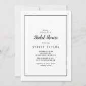 ミニマルシンプルリストフォトフレームブライダルシャワー 招待状 (正面)