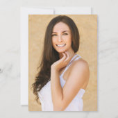 ミニマルシンプルリストフォトフレームブライダルシャワー 招待状 (裏面)