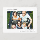 ミニマルシンプルリストフォトホワイト移動 案内ポストカード (正面)