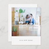 ミニマルシンプルリストフォト引っ越しました自宅住所 ノートカード (正面/裏面)