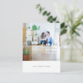 ミニマルシンプルリストフォト引っ越しました自宅住所 ポストカード (スタンド正面)