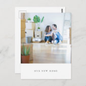 ミニマルシンプルリストフォト引っ越しました自宅住所 ポストカード (正面/裏面)