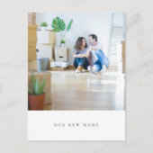 ミニマルシンプルリストフォト引っ越しました自宅住所 ポストカード (正面)