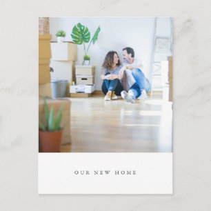 ミニマルシンプルリストフォト引っ越しました自宅住所 ポストカード