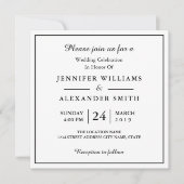 ミニマルシンプルリストフォト結婚式招待状 招待状 (正面)