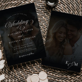 ミニマルシンプルリストフォト結婚式招待状 招待状