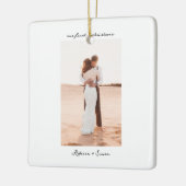 ミニマルシンプルリストフォト セラミックオーナメント (左)