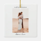 ミニマルシンプルリストフォト セラミックオーナメント (裏面)