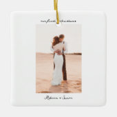 ミニマルシンプルリストフォト セラミックオーナメント (正面)