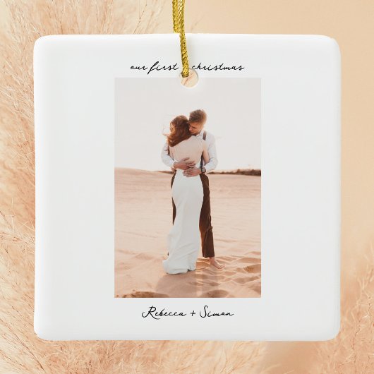 ミニマルシンプルリストフォト セラミックオーナメント