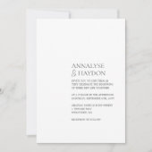 ミニマルシンプルリストフォント結婚式招待状 招待状 (正面)