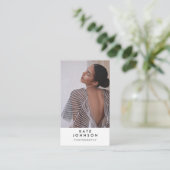 ミニマルシンプルリストフルフォトシンプル写真 名刺 (スタンド正面)