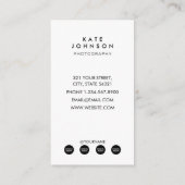 ミニマルシンプルリストフルフォトシンプル写真 名刺 (裏面)