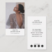 ミニマルシンプルリストフルフォトシンプル写真 名刺 (正面/裏面)