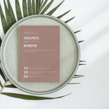 ミニマルシンプルリストブラウンエレガントな結婚式