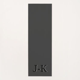 ミニマルシンプルリストブラックカスタムモノグラム ヨガマット