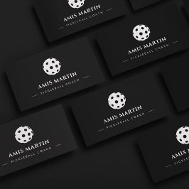 ミニマルシンプルリストブラックピックボールコーチ 名刺