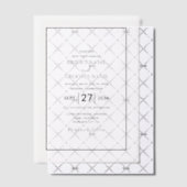 ミニマルシンプルリストブラック&ホワイト結婚式招待状 ベラム紙招待状 (オフセット (招待状))