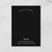 ミニマルシンプルリストブランドロゴジュエリーディスプレイカード 名刺 (裏面)