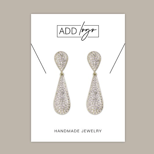 ミニマルシンプルリストブランドロゴジュエリーディスプレイカード 名刺