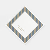 ミニマルシンプルリストブルーとベージュメリークリスマス スタンダードランチョンナプキン (角)