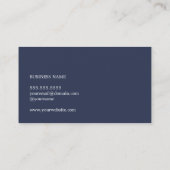 ミニマルシンプルリストブルーホワイトコンサルタント 名刺 (裏面)