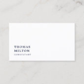 ミニマルシンプルリストブルーホワイトコンサルタント 名刺 (正面)