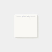 ミニマルシンプルリストブルーモノグラムフルネーム ポストイット (正面)