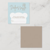 ミニマルシンプルリストベアーシャワーおむつラッフル エンクロージャーカード (正面/裏面)