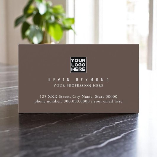 ミニマルシンプルリストベーシック茶色がかったプロフェッショナル 名刺