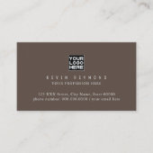 ミニマルシンプルリストベーシック茶色がかったプロフェッショナル 名刺 (正面)