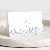 ミニマルシンプルリストペリウィンクルワイルドフラワー座席表 テーブルナンバー