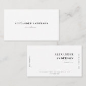 ミニマルシンプルリストホワイトプロフェッショナル名刺 名刺 (正面/裏面)