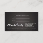 ミニマルシンプルリストホワイトヘアメイクアップスタイリスト 予約カード (裏面)