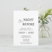 ミニマルシンプルリストホワイトリハーサルディナー 招待状 (スタンド正面)