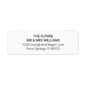 ミニマルシンプルリストホワイト差出人住所ラベル ラベル (正面)