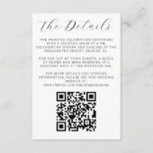 ミニマルシンプルリストホワイト結婚式招待状詳細 エンクロージャーカード (正面)