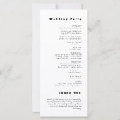 ミニマルシンプルリストホワイト結婚式 プログラム (裏面)