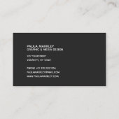 ミニマルシンプルリストモノグラムパターン – 名刺 (裏面)