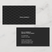 ミニマルシンプルリストモノグラムパターン – 名刺 (正面/裏面)