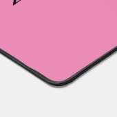 ミニマルシンプルリストモノグラム名ピンクデスクマット デスクマット (コーナー)