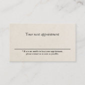 ミニマルシンプルリストライトベージュ美しいサロン 予約カード (正面)