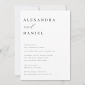 ミニマルシンプルリストリハーサルディナー招待状 招待状 (正面)